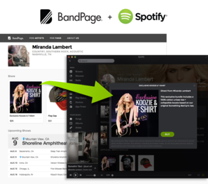 Spotify und Bandpage